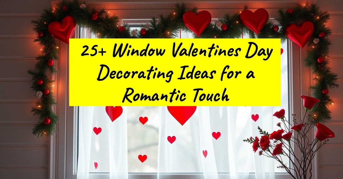 25+ Window Valentines Day Decorating Ideas for a Romantic Touch