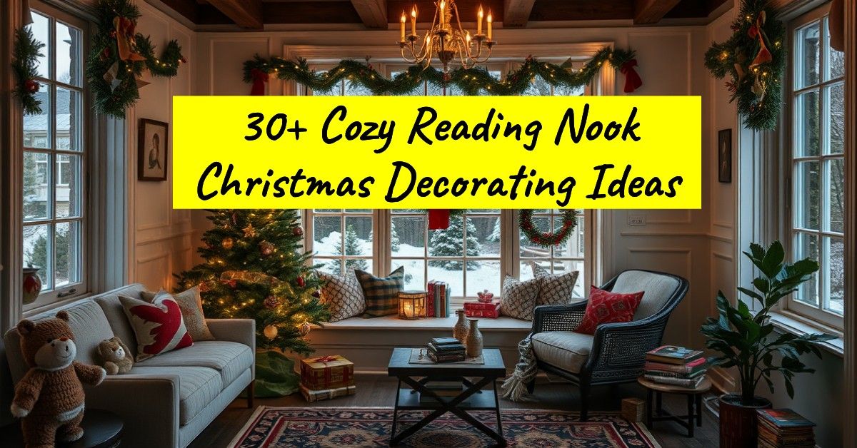 30+ Cozy Reading Nook Christmas Decorating Ideas