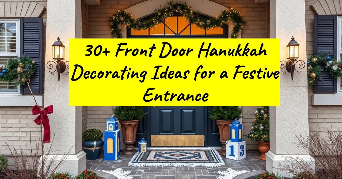 30+ Front Door Hanukkah Decorating Ideas for a Festive Entrance