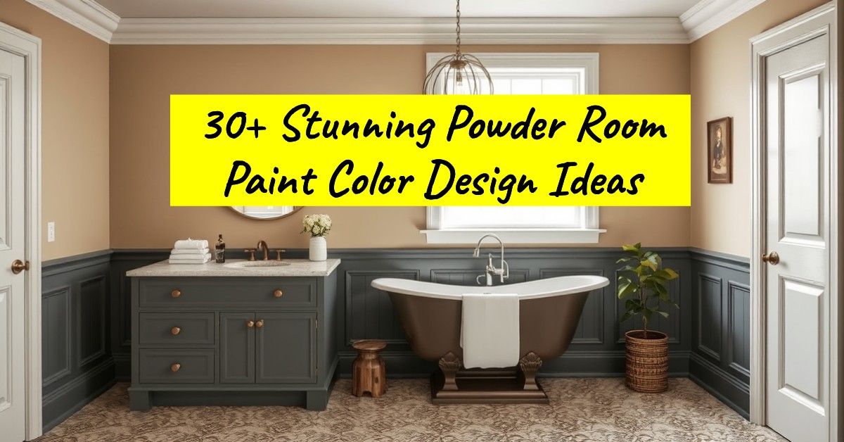 30+ Stunning Powder Room Paint Color Design Ideas