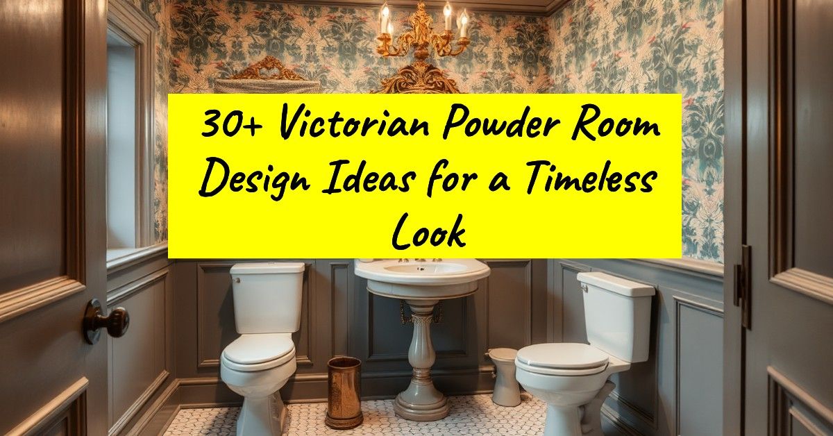 30+ Victorian Powder Room Design Ideas for a Timeless Look