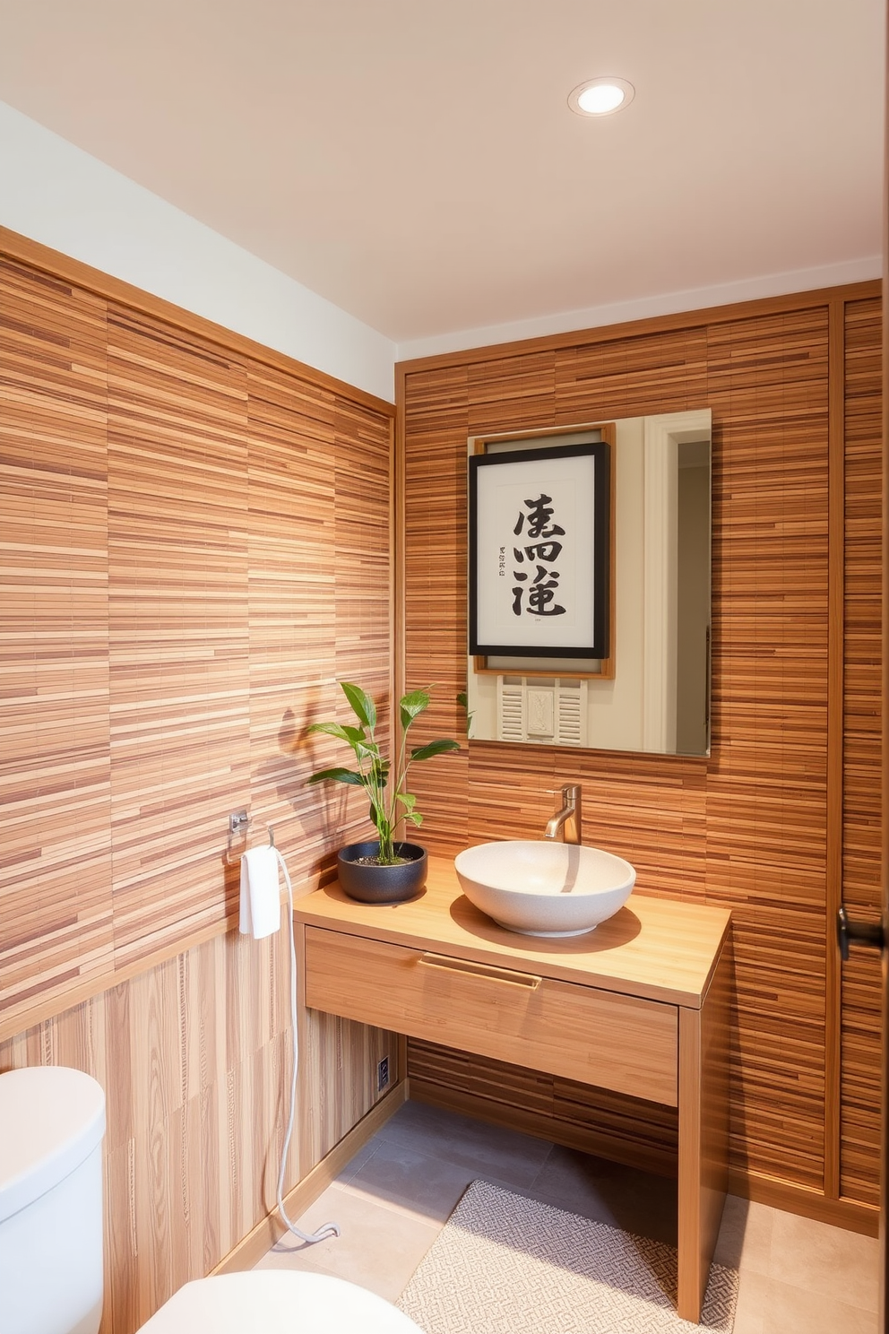 Asian Powder Room Design Ideas 1