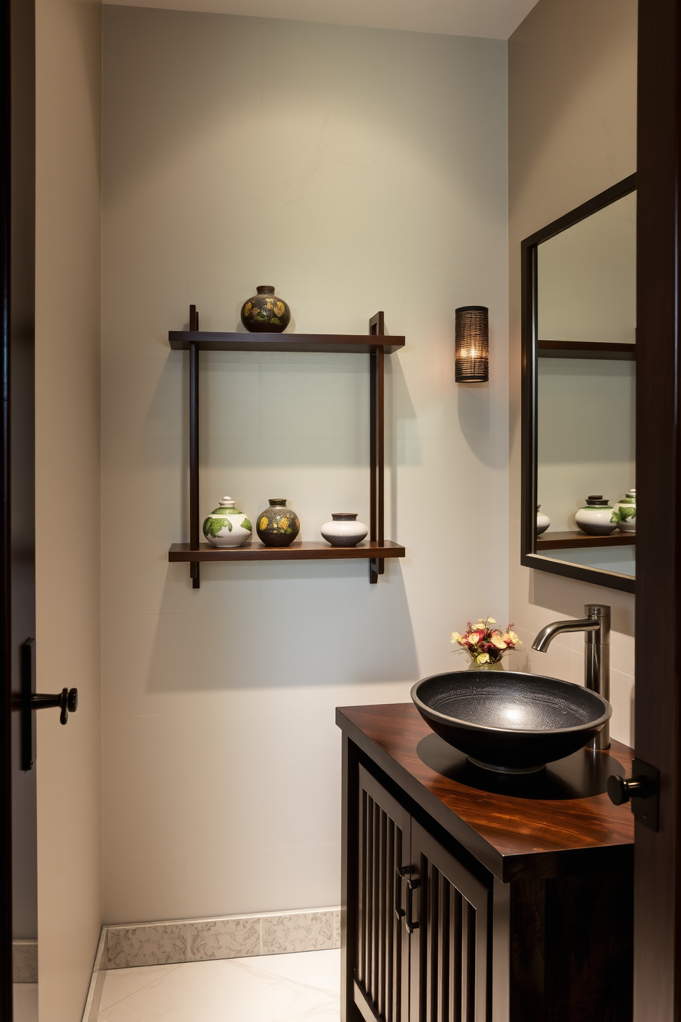 Asian Powder Room Design Ideas 17