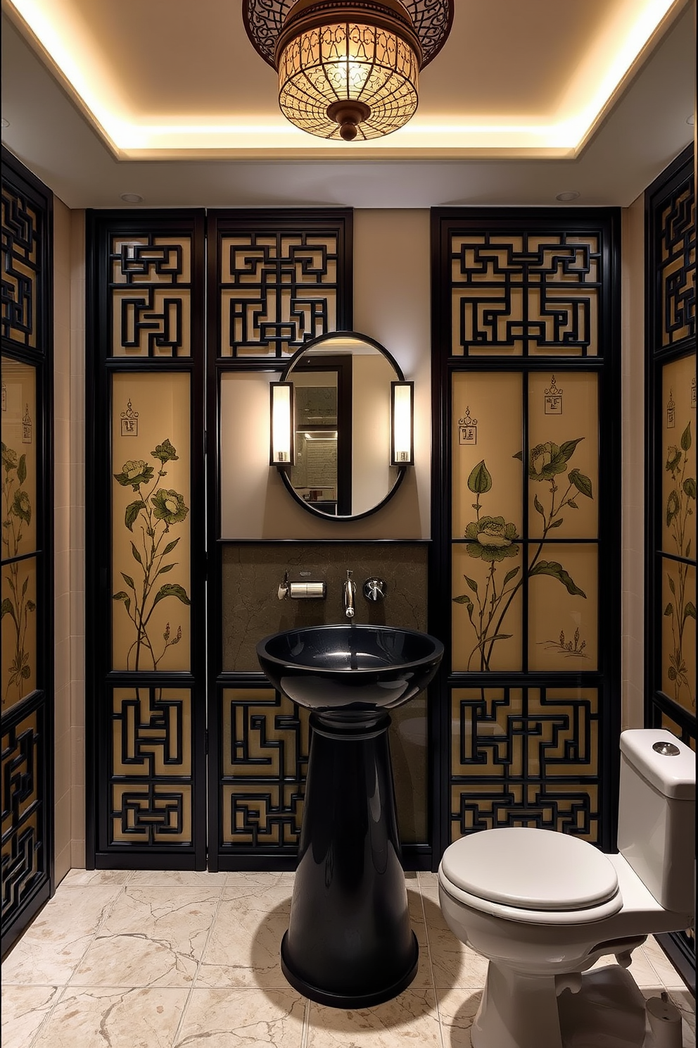 Asian Powder Room Design Ideas 23