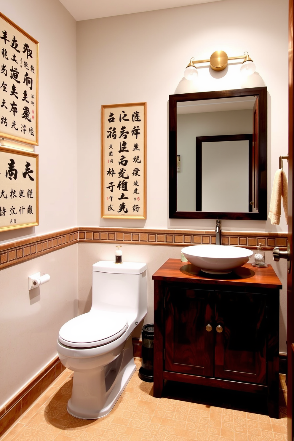 Asian Powder Room Design Ideas 26