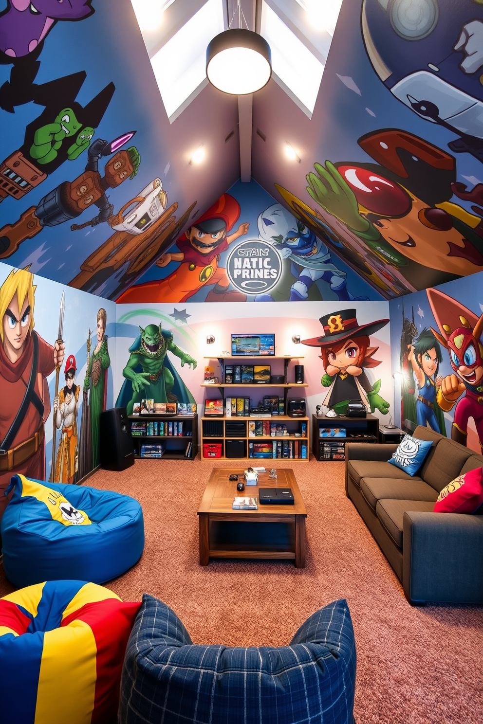 Attic Game Room Design Ideas 16