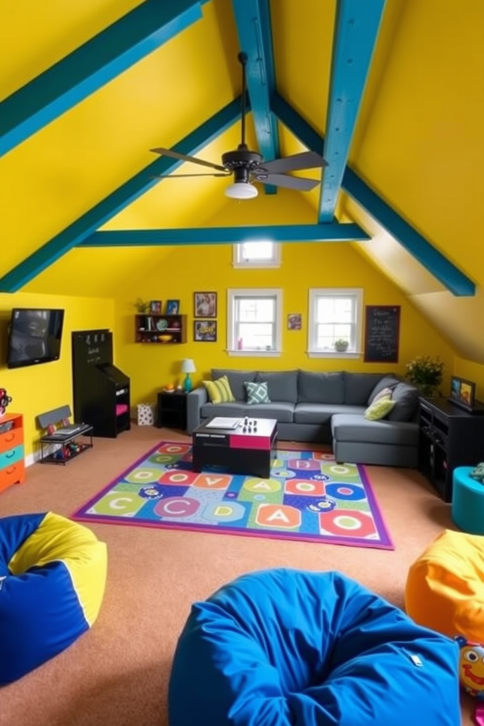 Attic Game Room Design Ideas 5