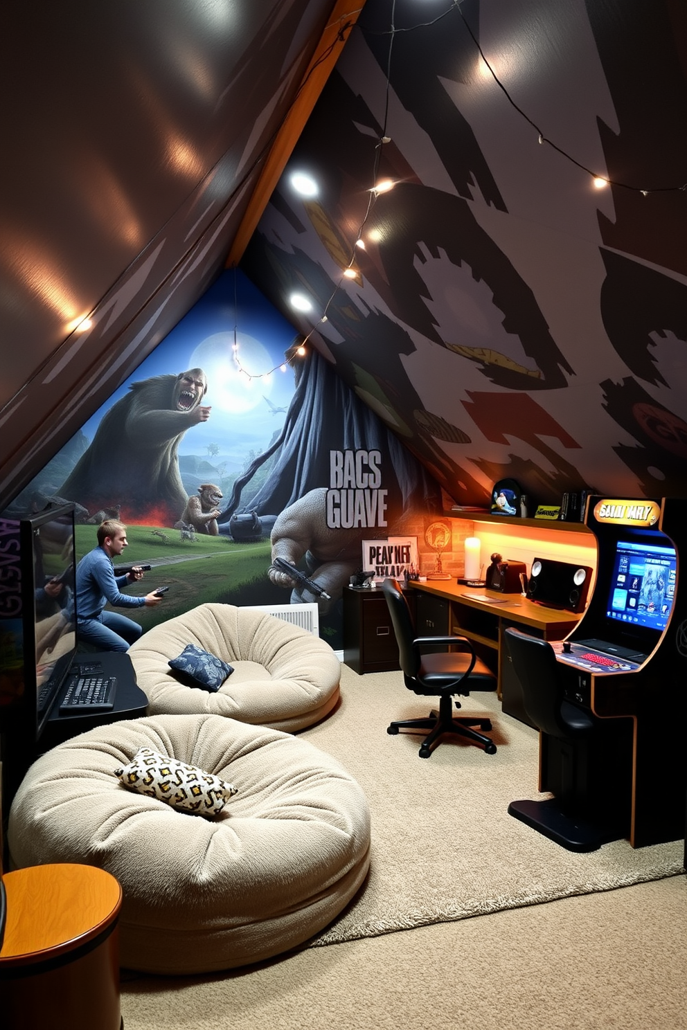 Attic Game Room Design Ideas 6