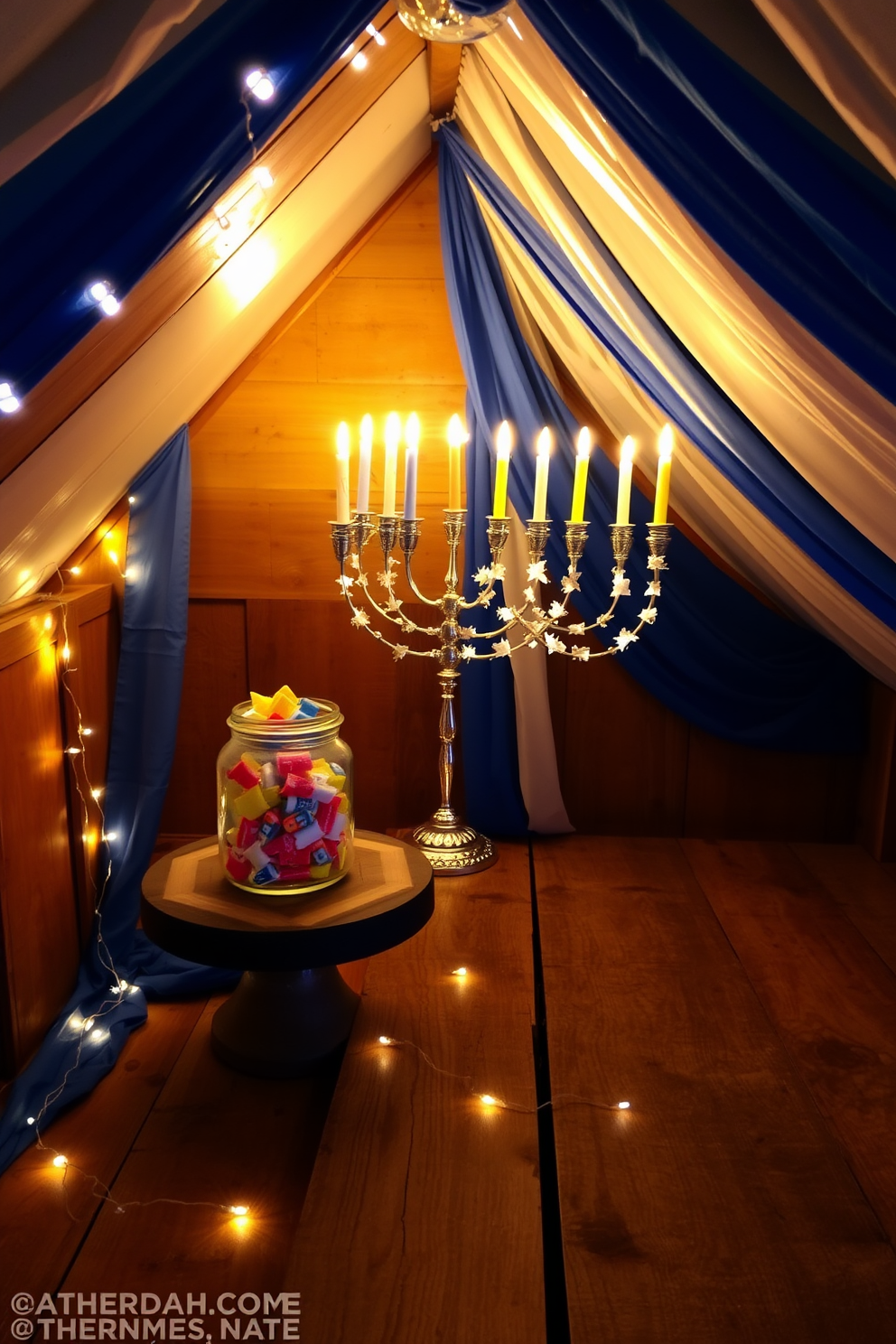 Attic Hanukkah Decorating Ideas 7