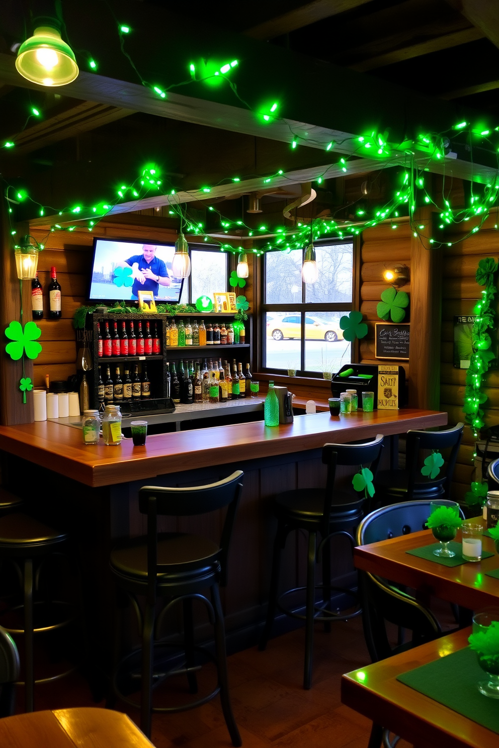 Bar Area St Patricks Day Decorating Ideas 13