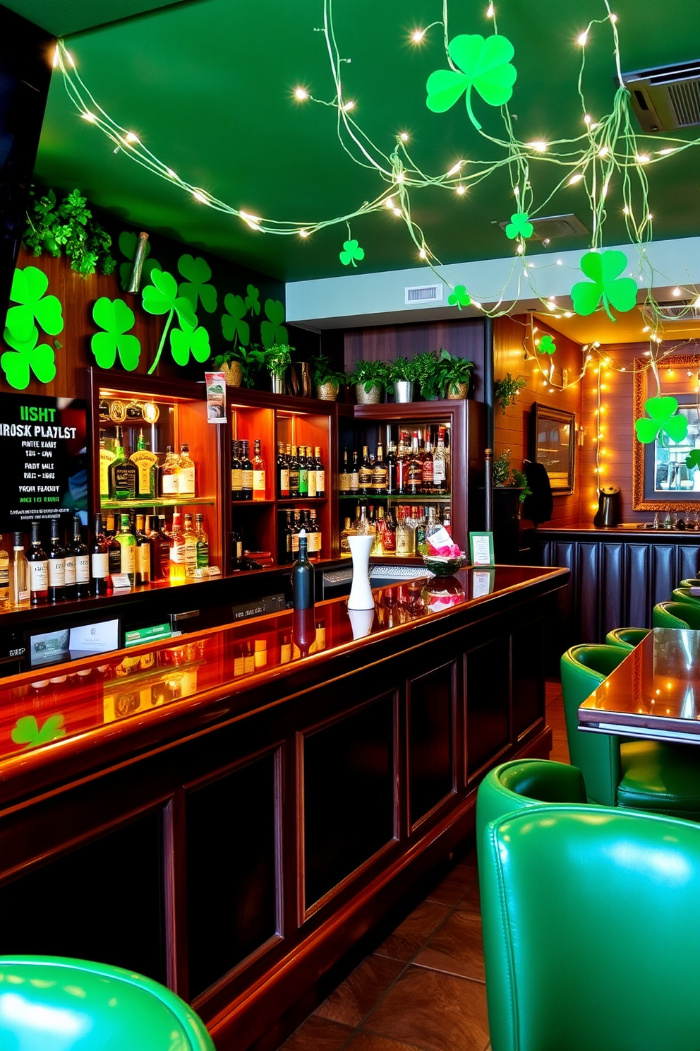 Bar Area St Patricks Day Decorating Ideas 29