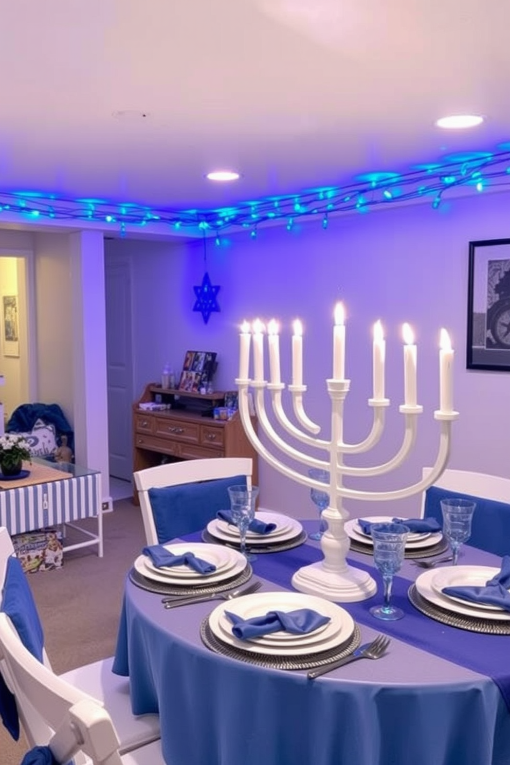 Basement Hanukkah Decorating Ideas 1