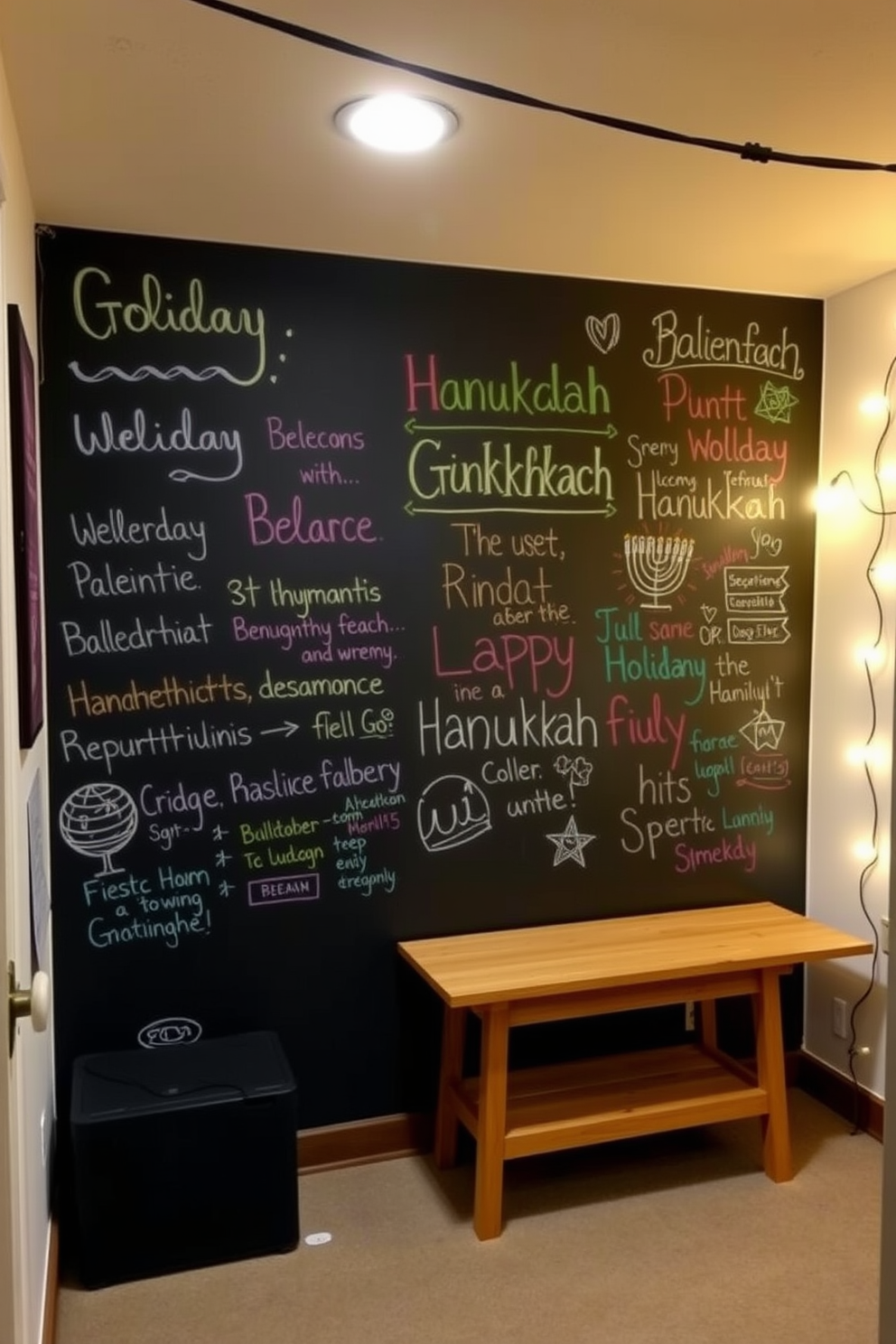 Basement Hanukkah Decorating Ideas 27