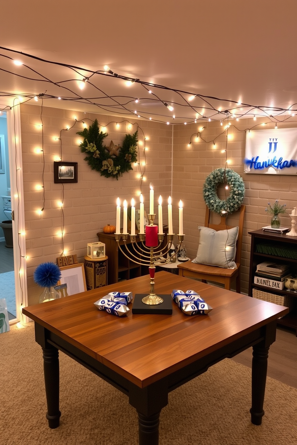 Basement Hanukkah Decorating Ideas 7