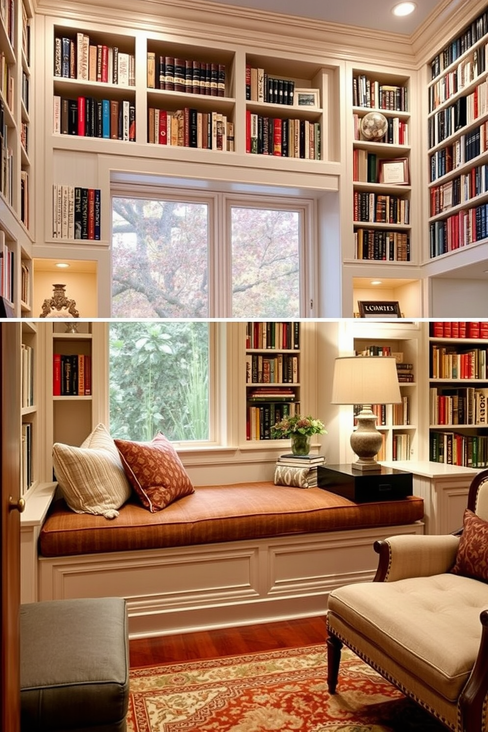 Basement Home Library Design Ideas 14