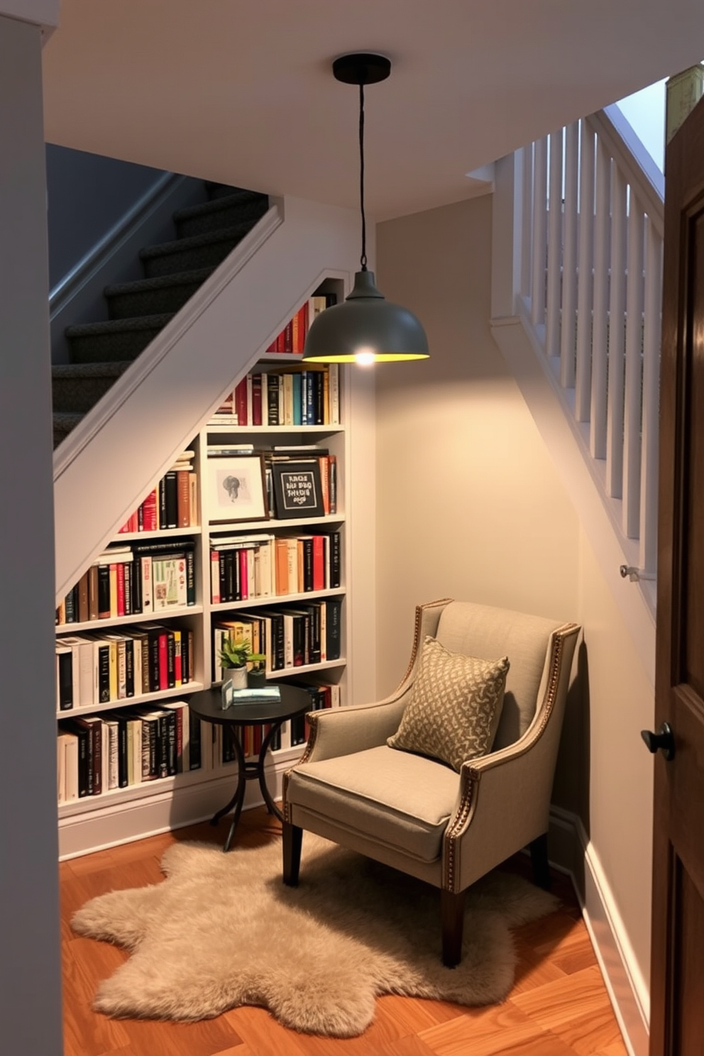 Basement Home Library Design Ideas 27