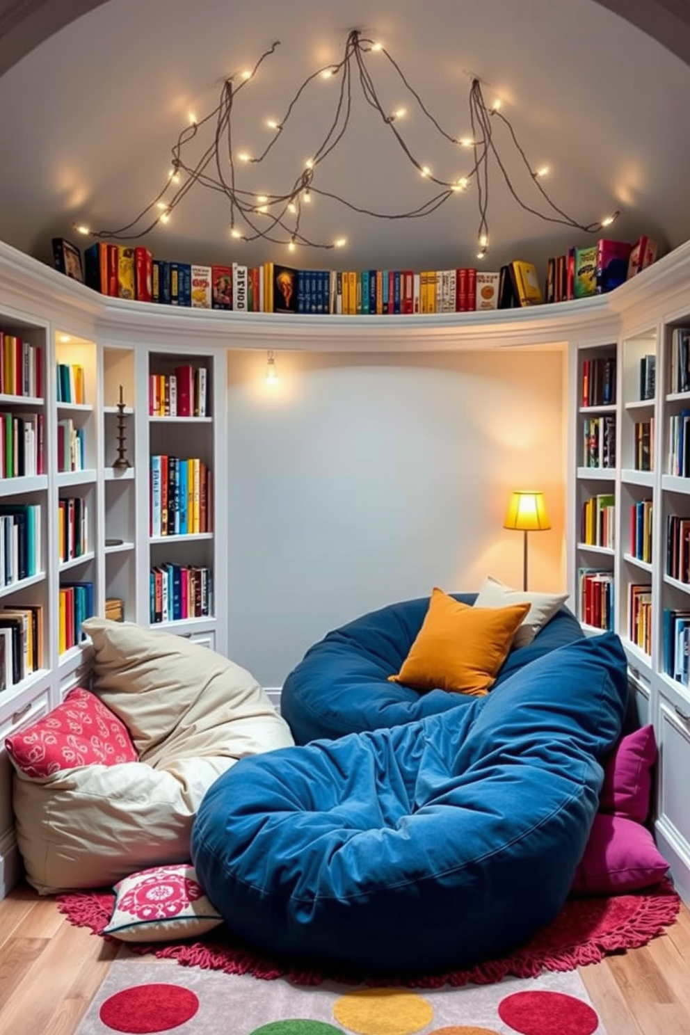 Basement Home Library Design Ideas 30