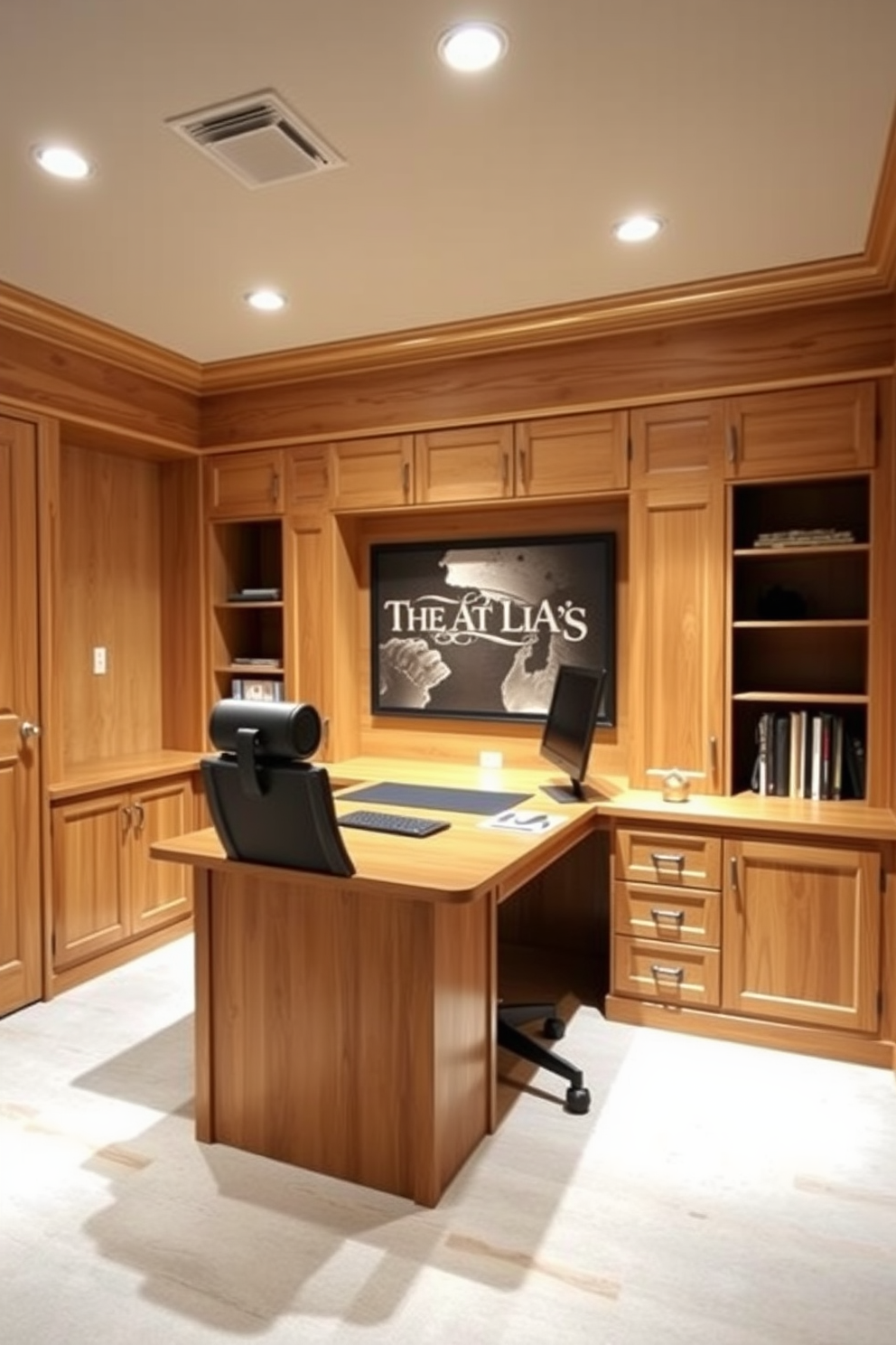 Basement Home Office Design Ideas 29 2