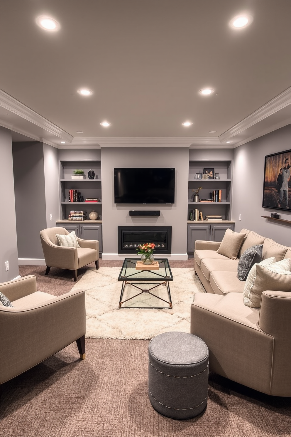 Basement Living Room Design Ideas 20