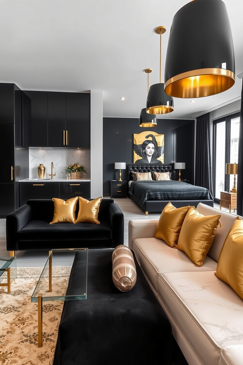 Black Apartment Design Ideas 14