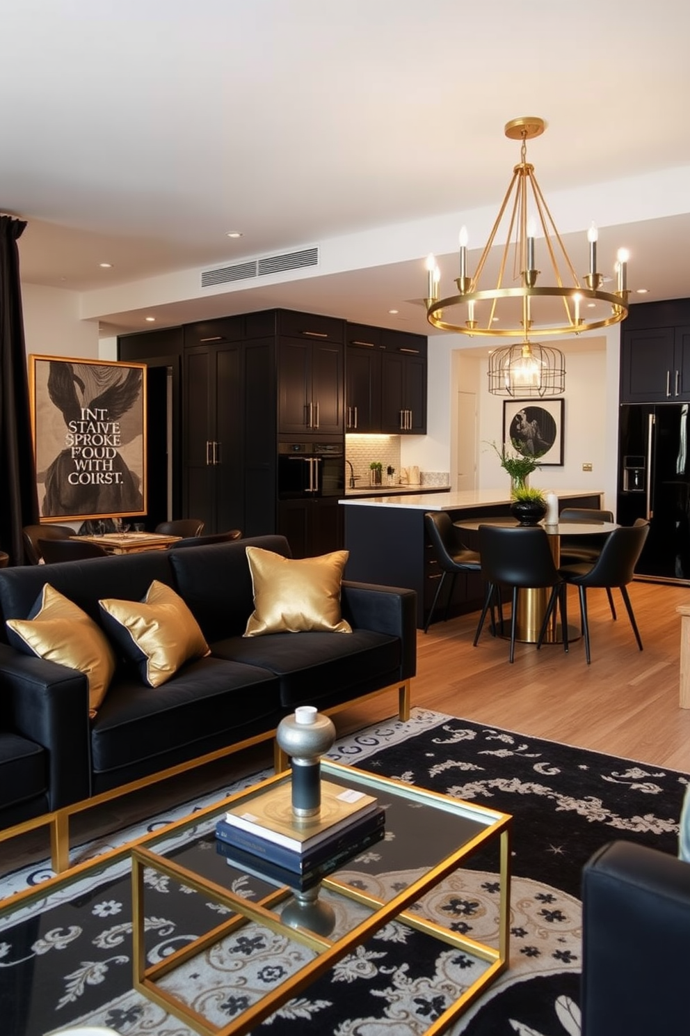 Black Apartment Design Ideas 19