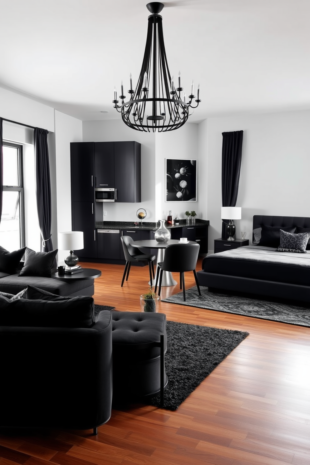 Black Apartment Design Ideas 28