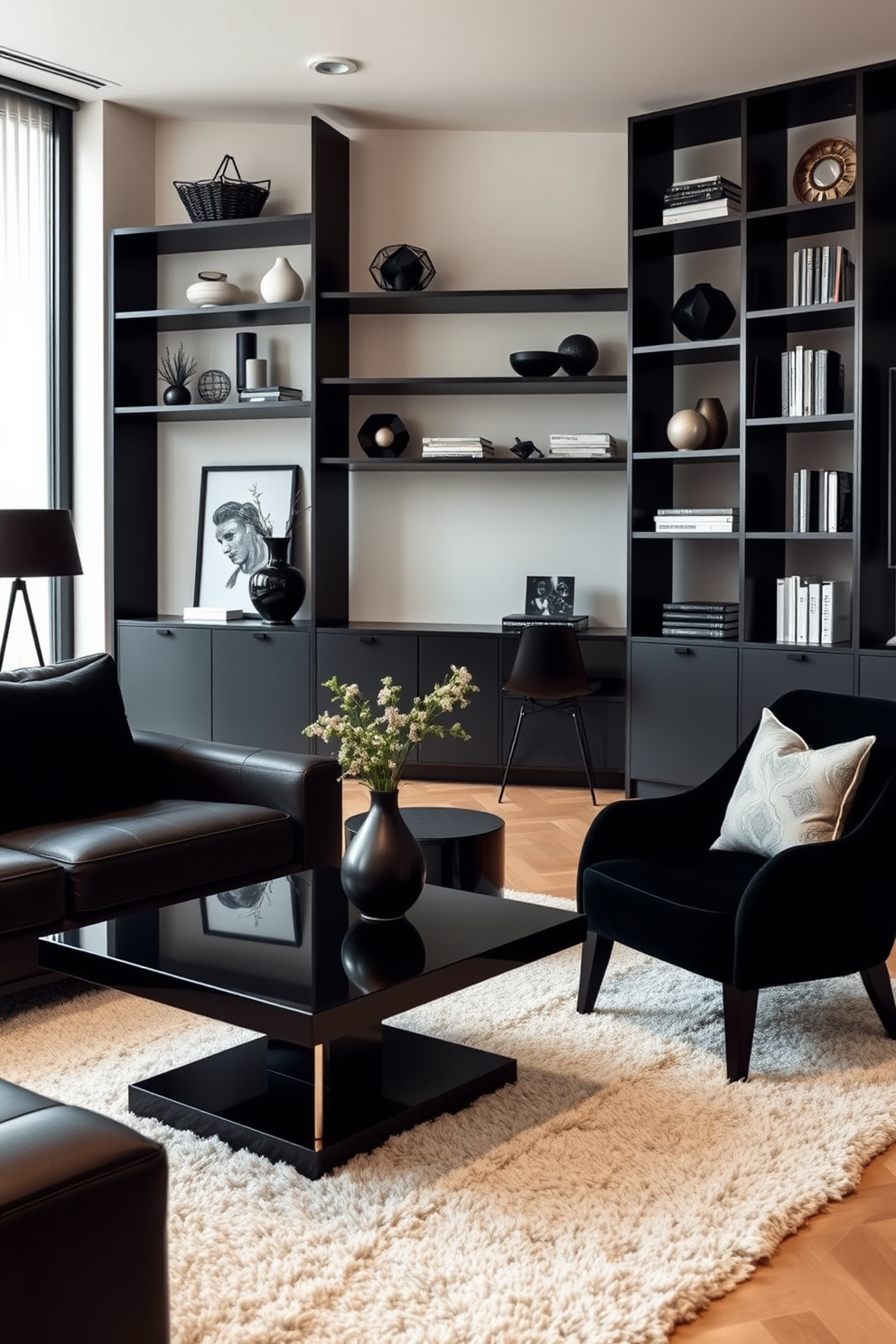 Black Apartment Design Ideas 29