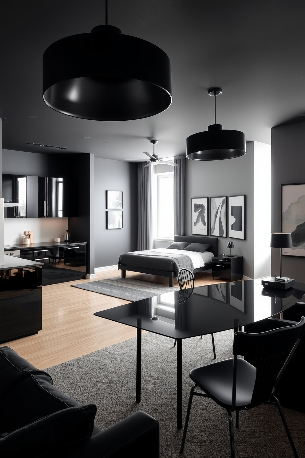 Black Apartment Design Ideas 4