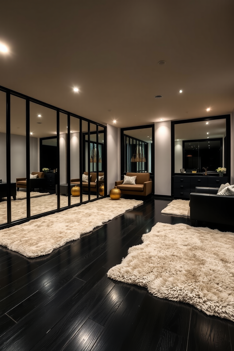 Black Basement Design Ideas 28