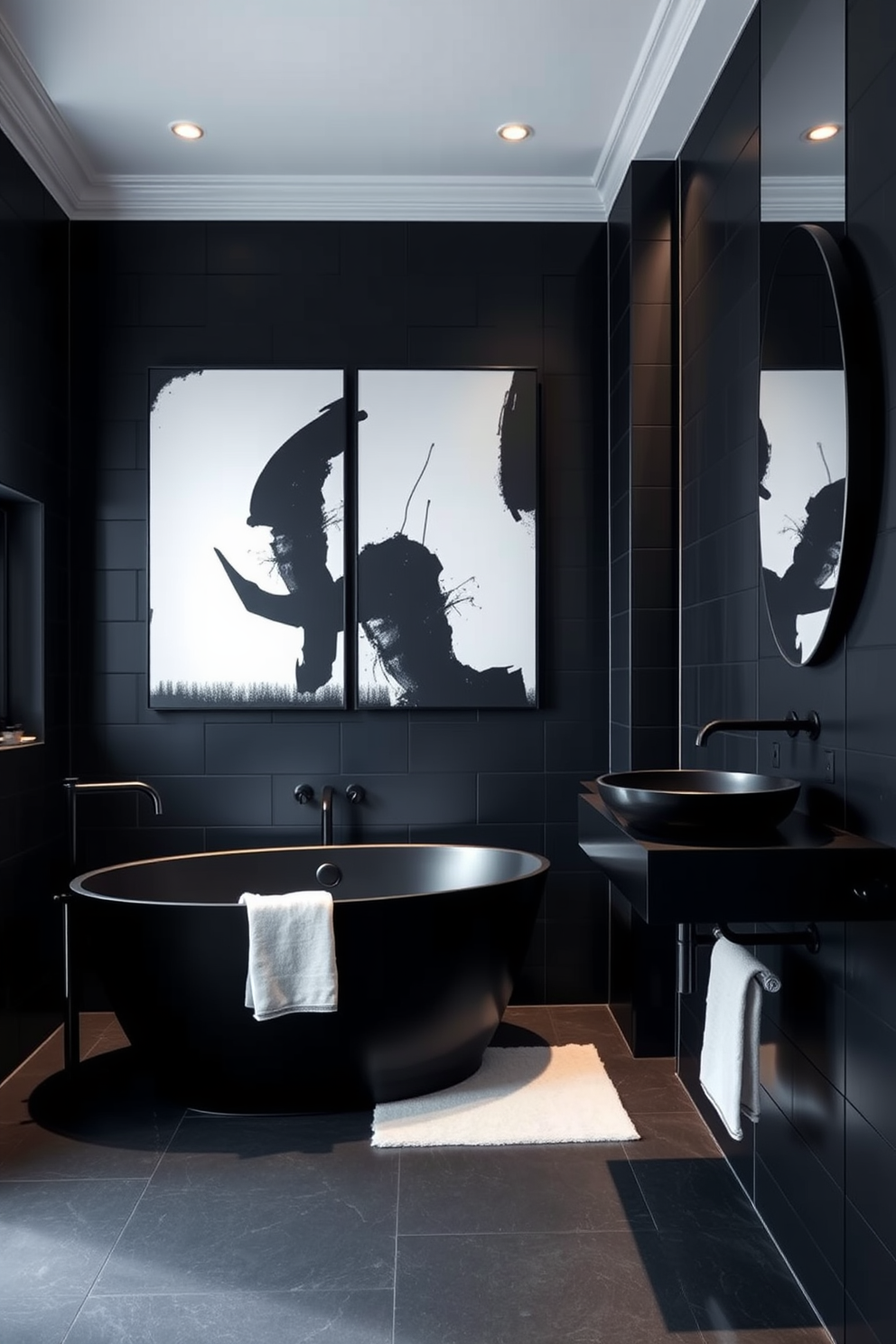 Black Bathroom Design Ideas 10