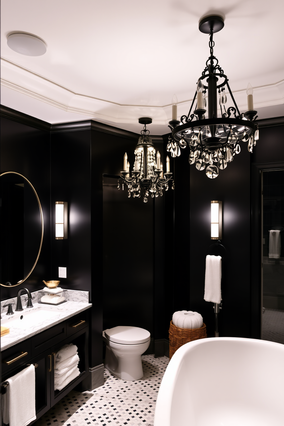 Black Bathroom Design Ideas 20