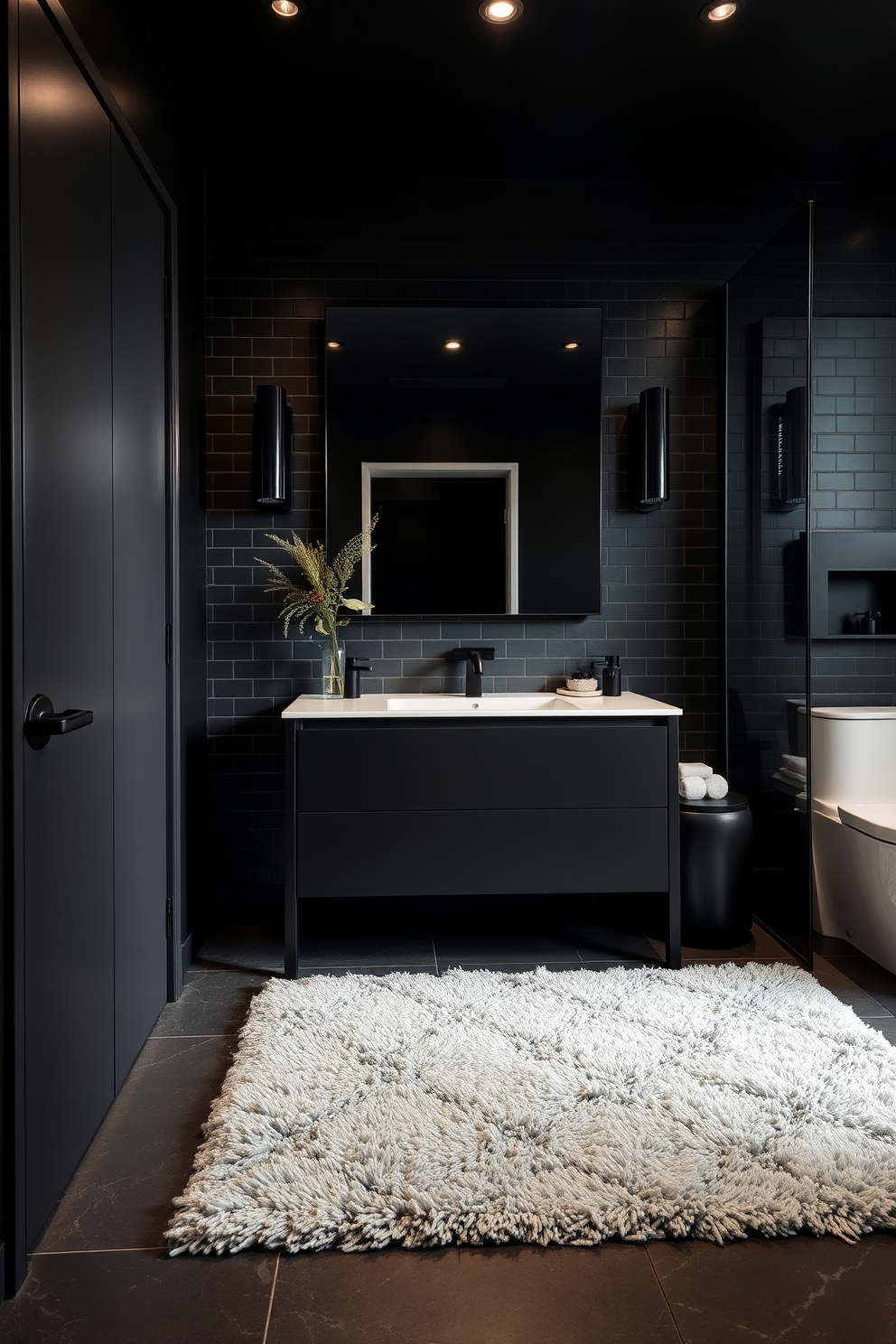 Black Bathroom Design Ideas 30