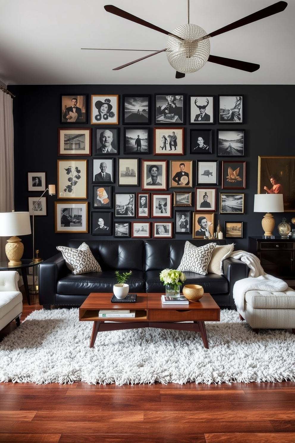 Black Couch Living Room Design Ideas 9