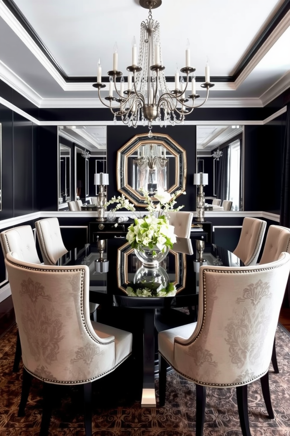 Black Dining Room Design Ideas 12