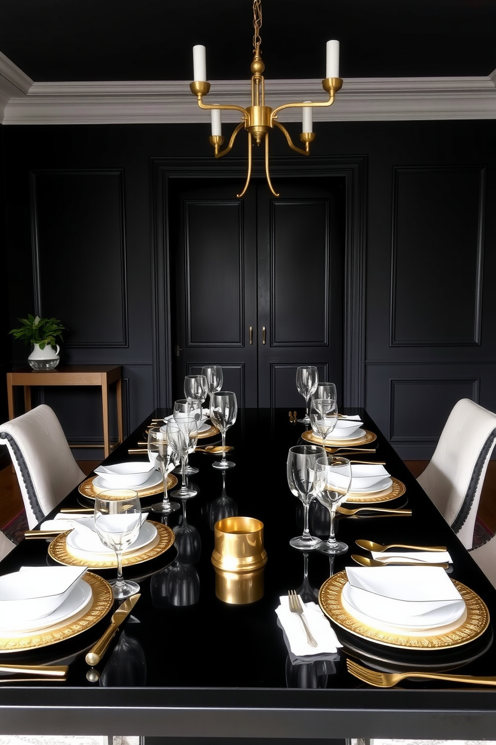 Black Dining Room Design Ideas 13