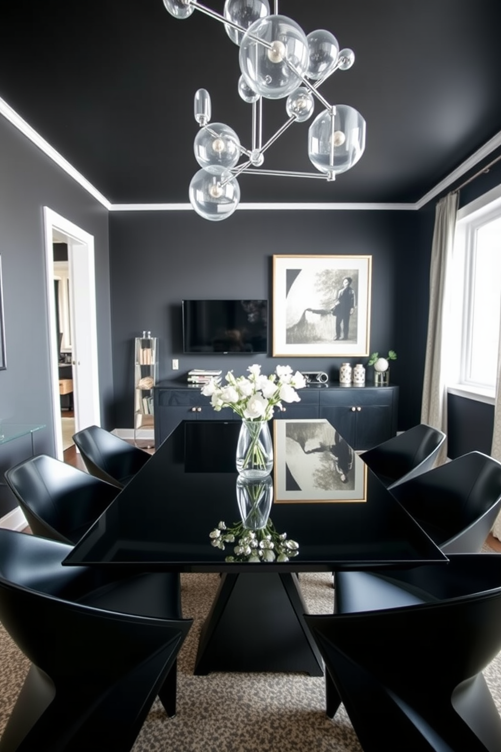 Black Dining Room Design Ideas 18