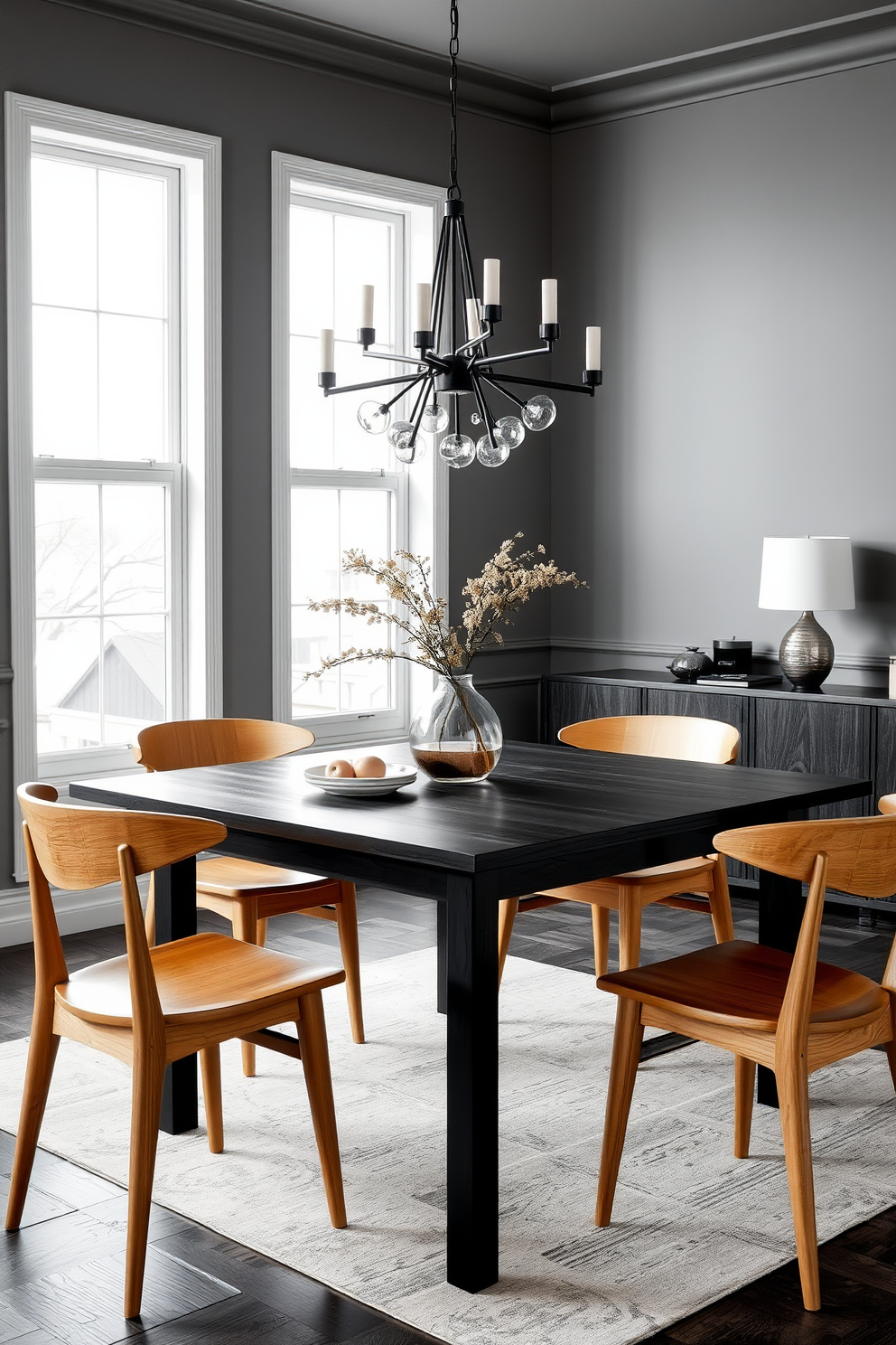 Black Dining Room Design Ideas 19