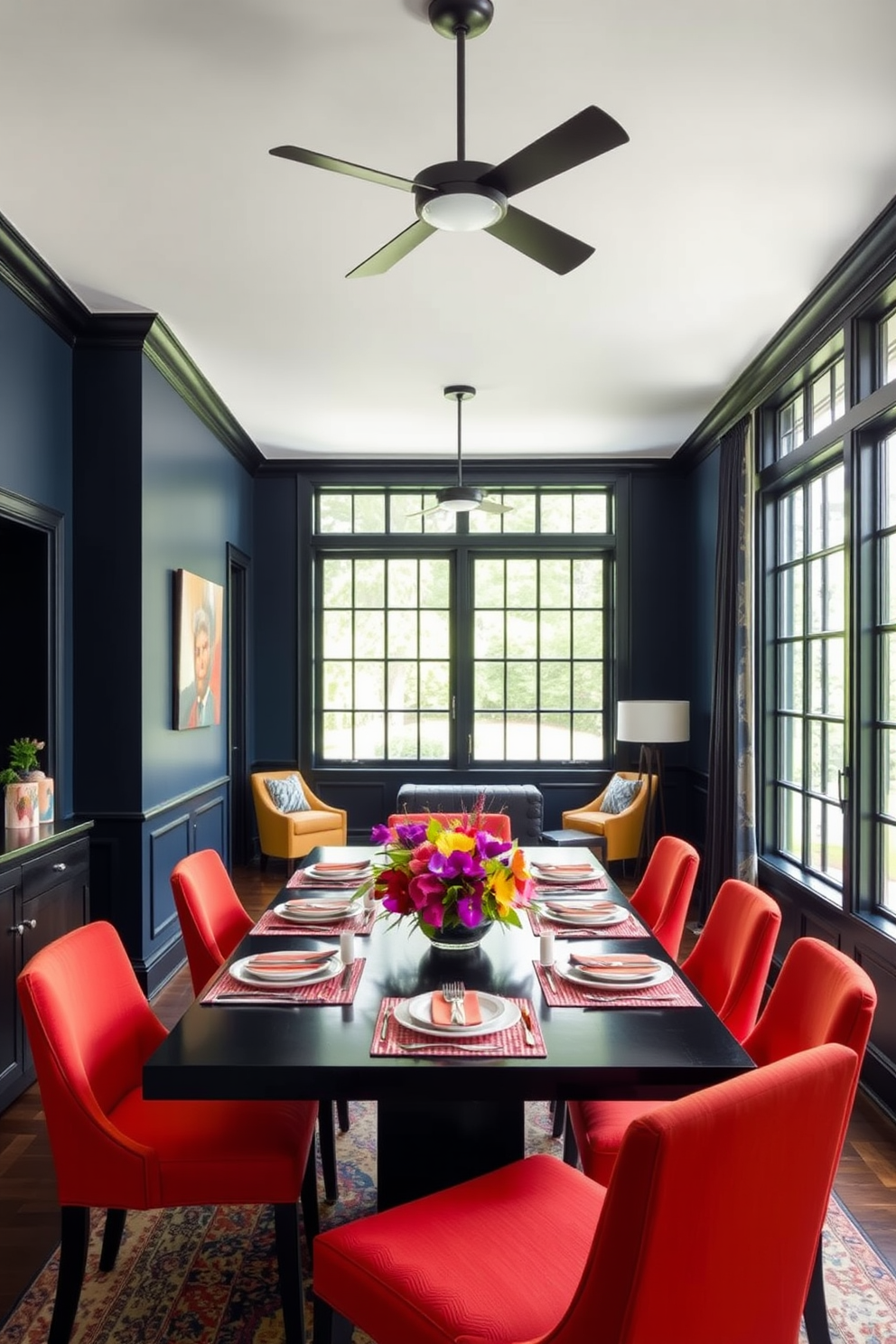 Black Dining Room Design Ideas 23