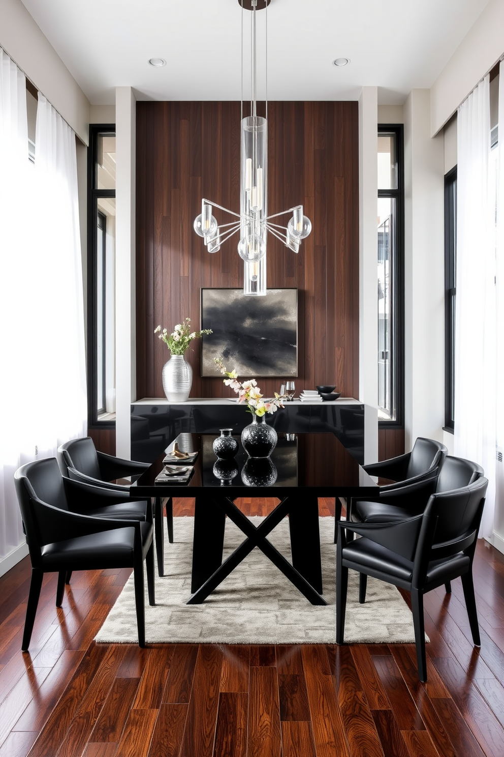 Black Dining Room Design Ideas 26