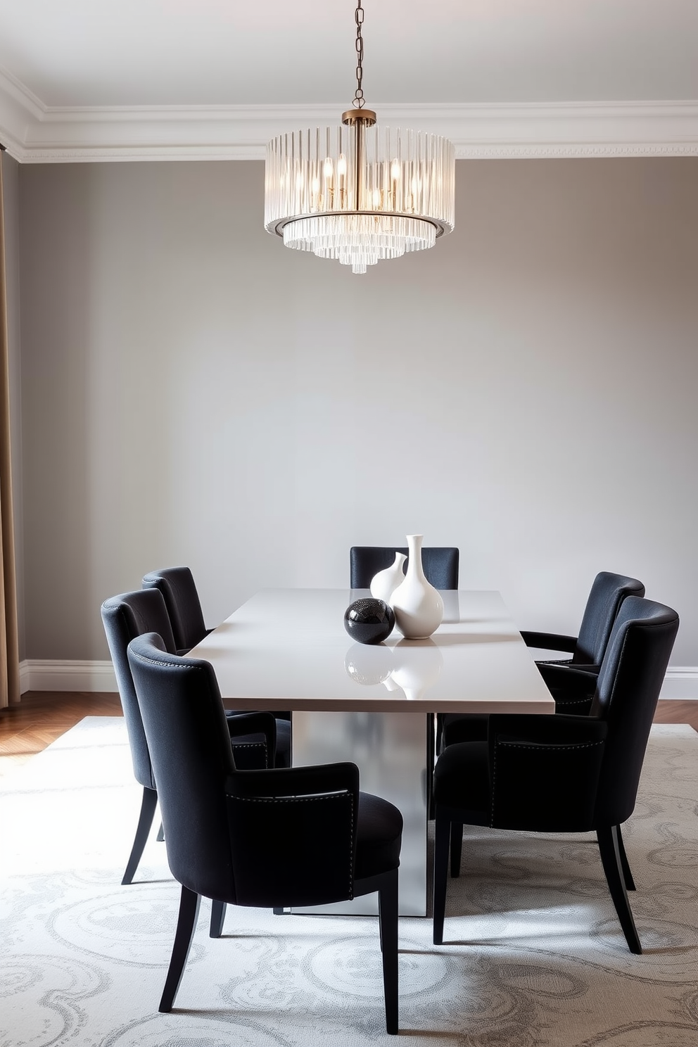 Black Dining Room Design Ideas 29