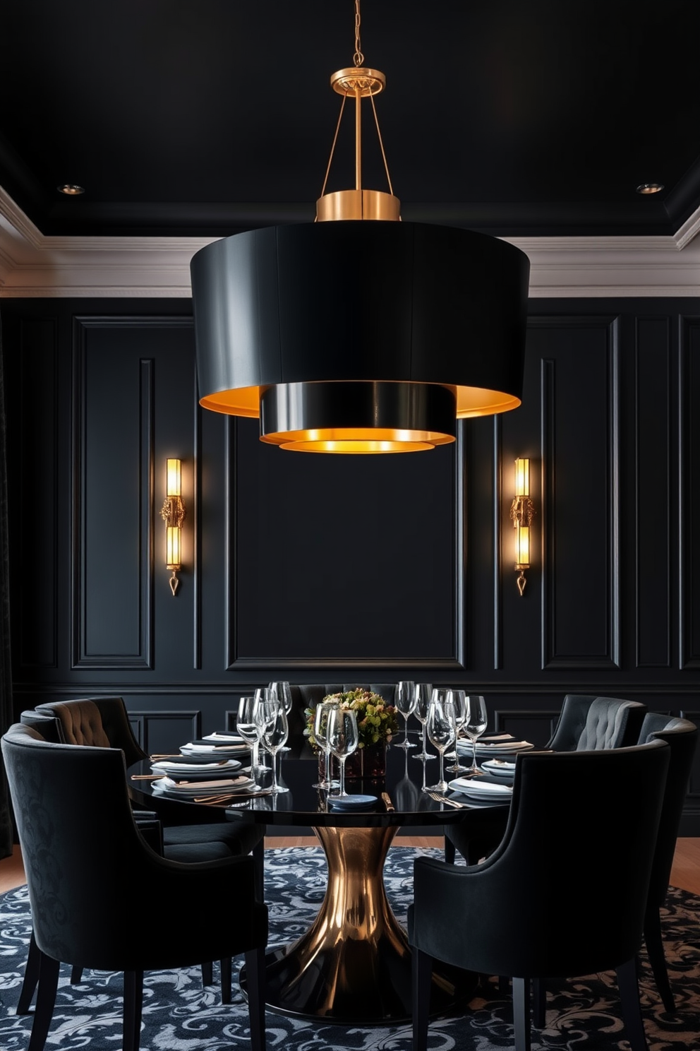 Black Dining Room Design Ideas 3