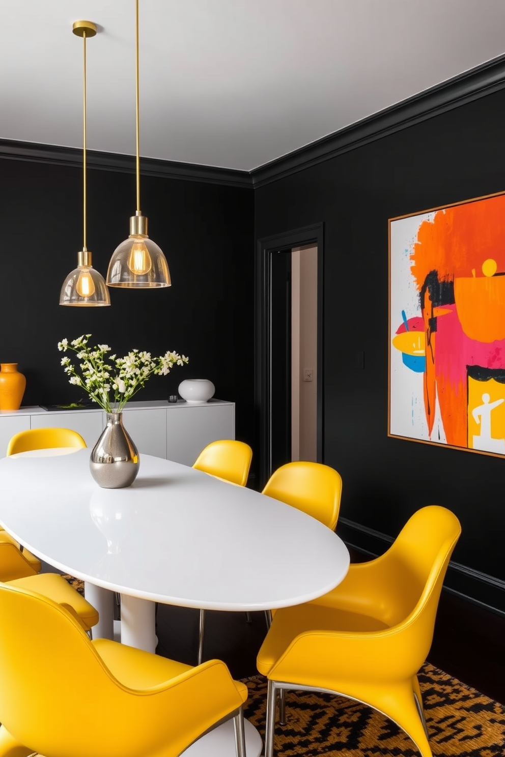 Black Dining Room Design Ideas 6