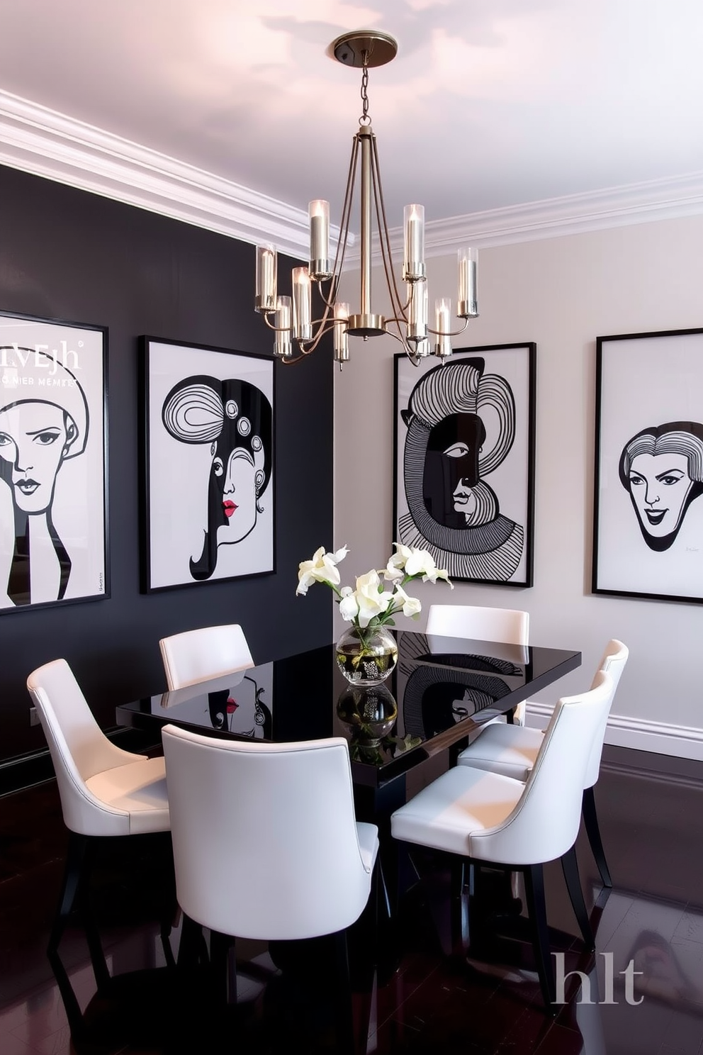 Black Dining Room Design Ideas 9