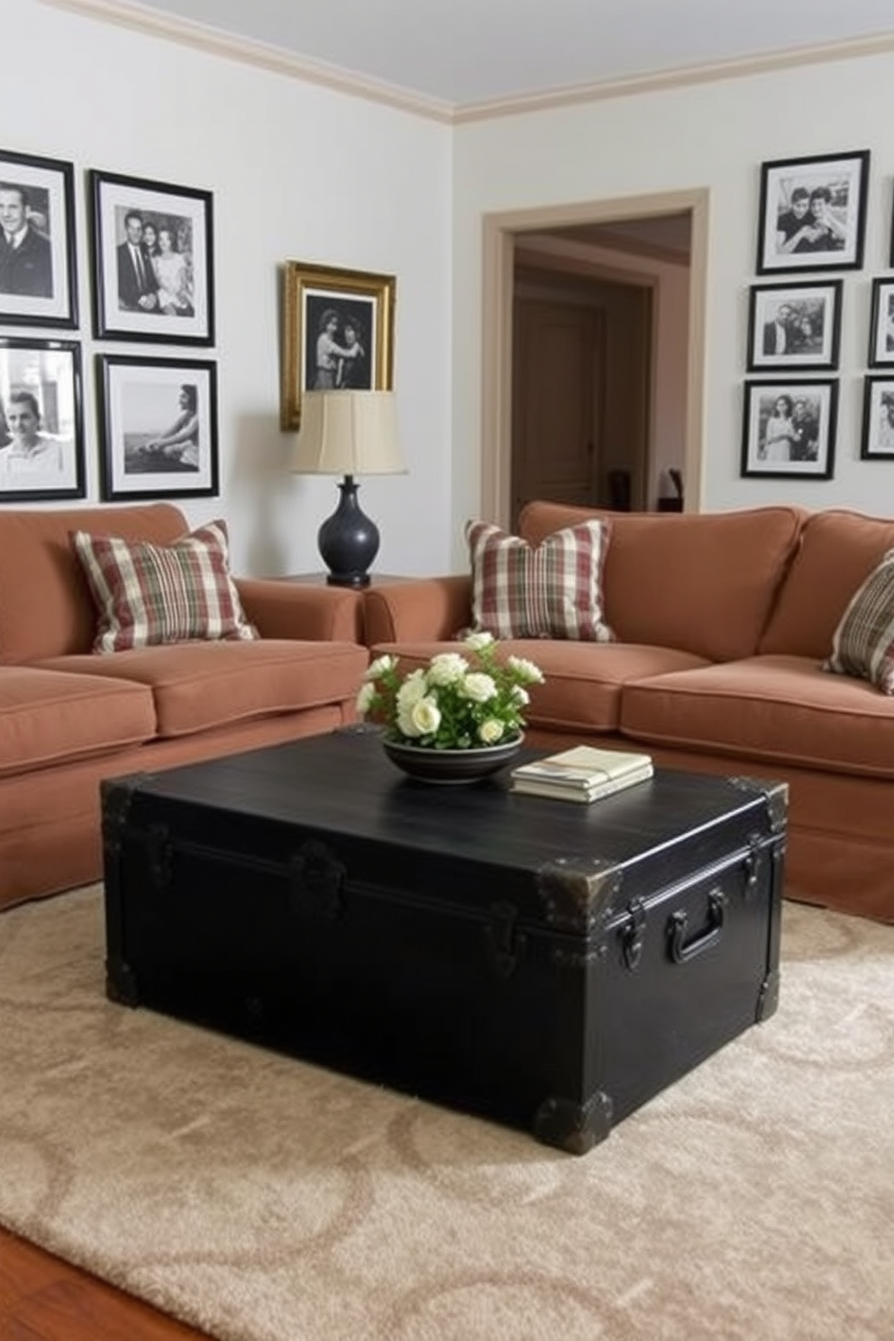 Black Family Room Design Ideas 17