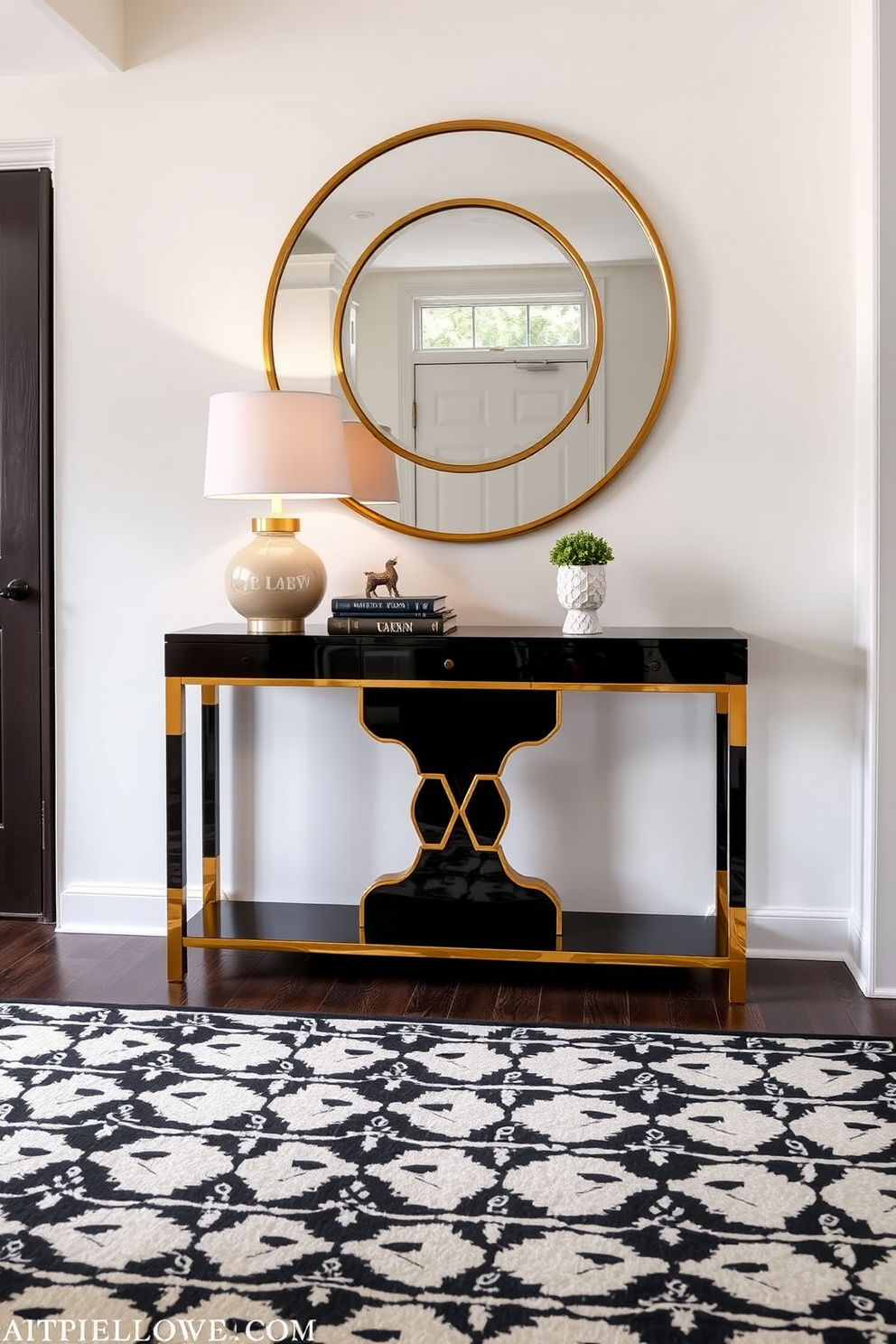 Black Foyer Design Ideas 1