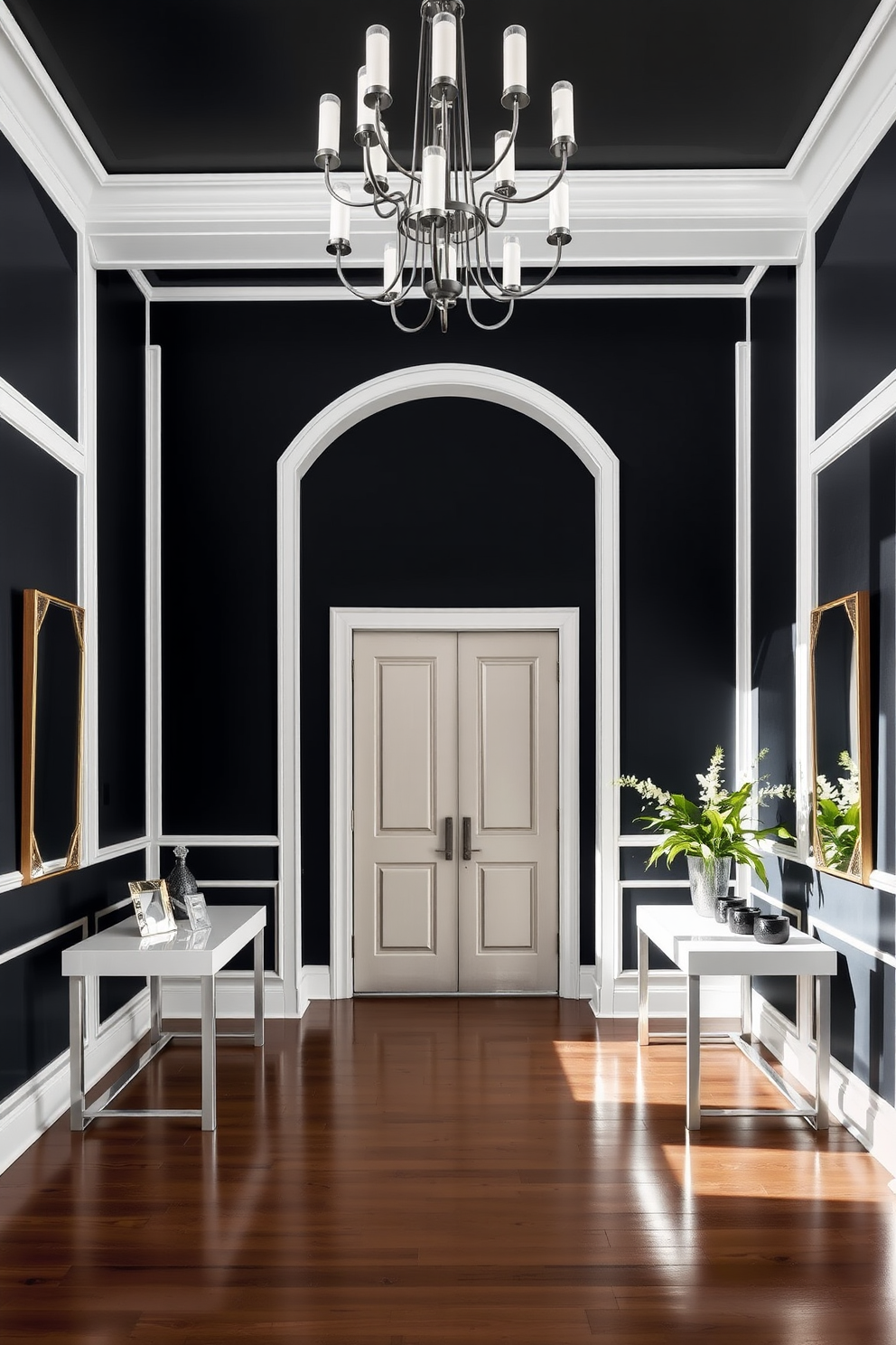 Black Foyer Design Ideas 14