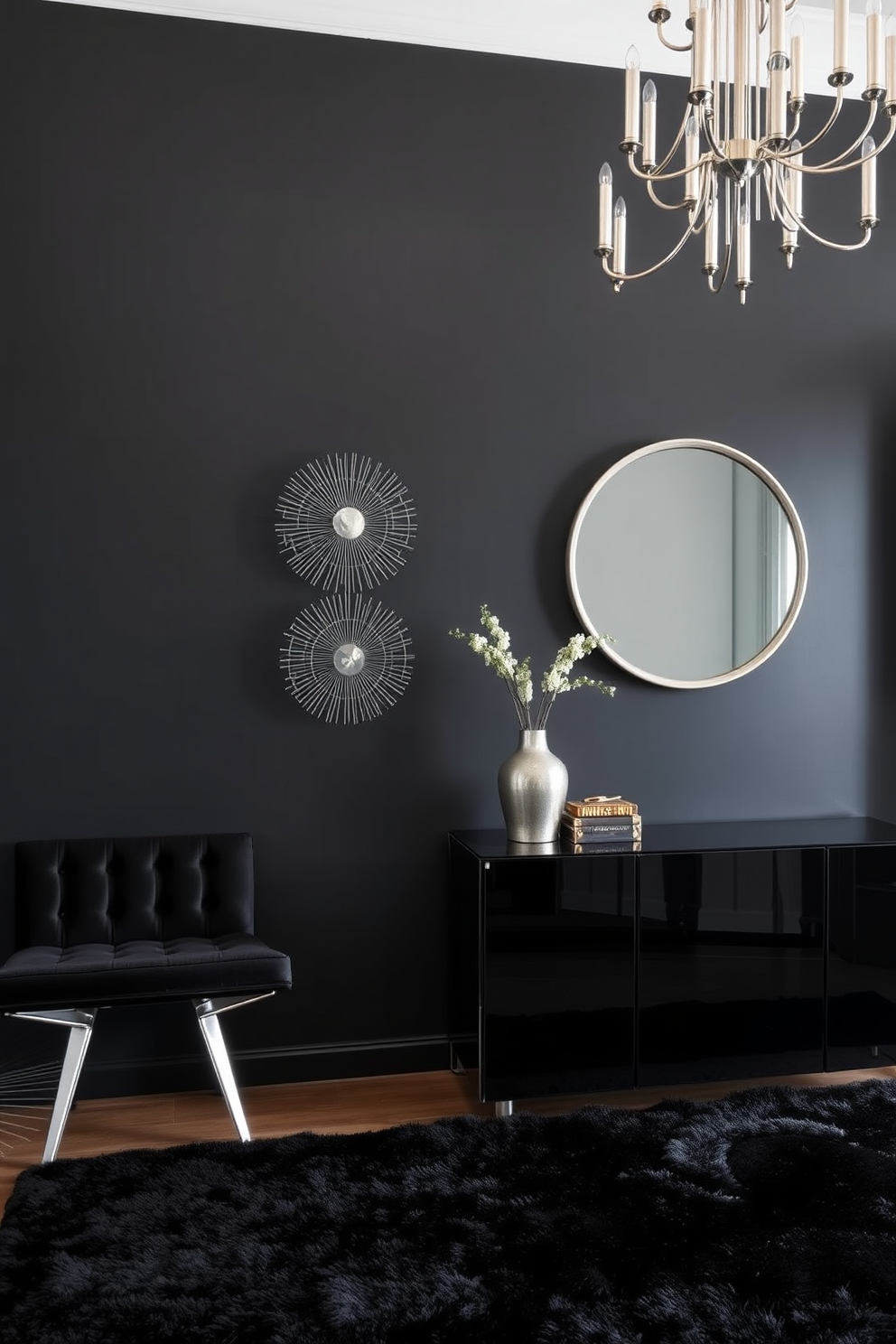 Black Foyer Design Ideas 19