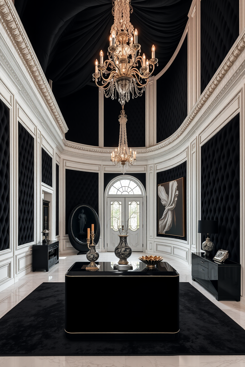 Black Foyer Design Ideas 21