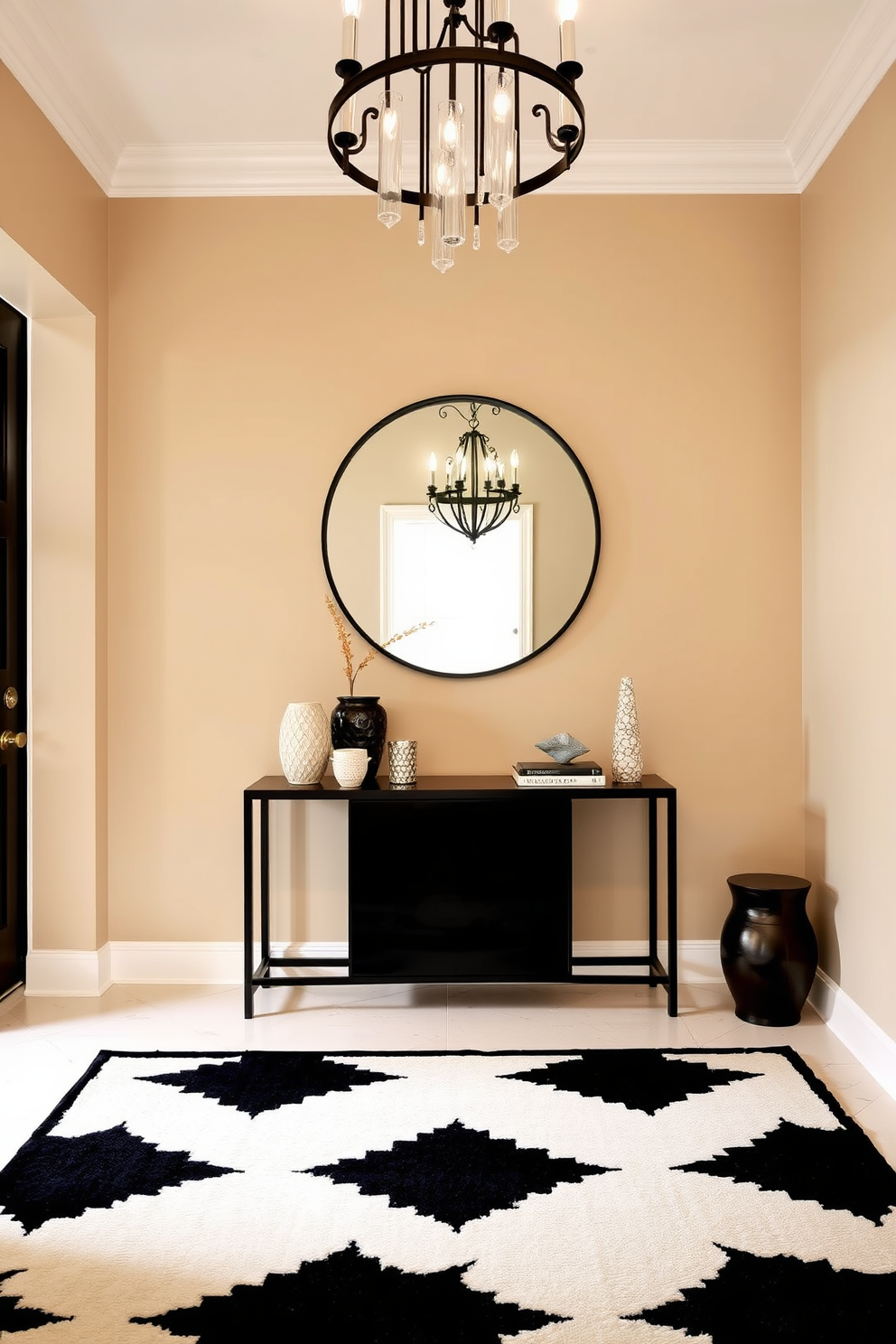 Black Foyer Design Ideas 24