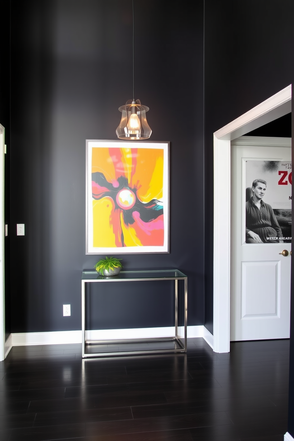 Black Foyer Design Ideas 30